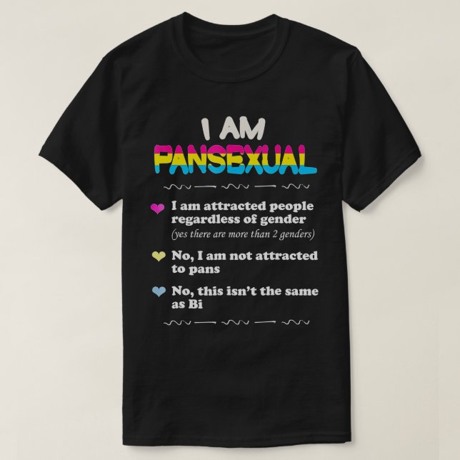 Camiseta Pansexual Definition   Funny Gay Pride LGB  (Diseño del anverso)