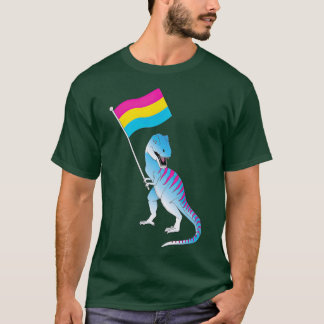 Camiseta Pansexual Flag Dinosaur Pride LGBQIA Nonbinary Gen