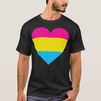Camiseta Pansexual Flag  LGB Love Heart Pocket Print 