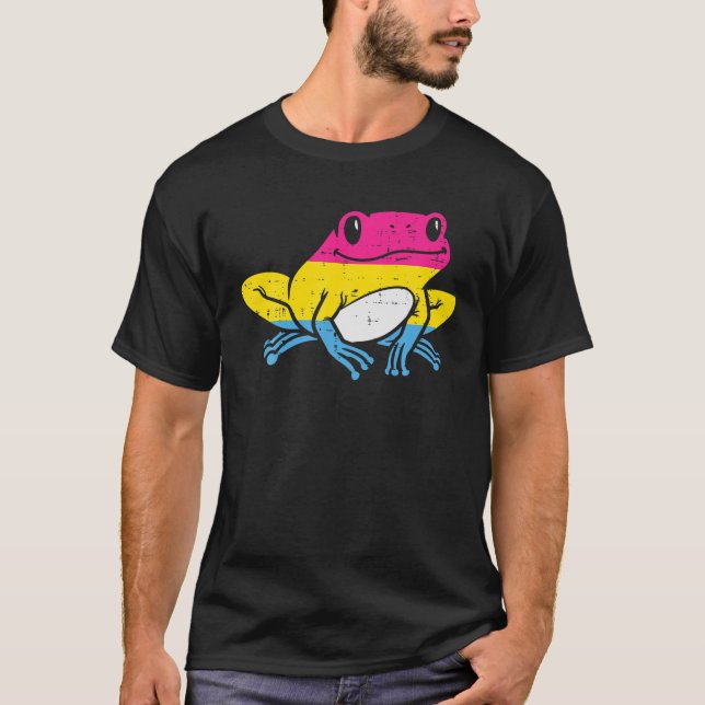 Camiseta Pansexual Frog Funny Toad Pan Prily Hombres (Anverso)