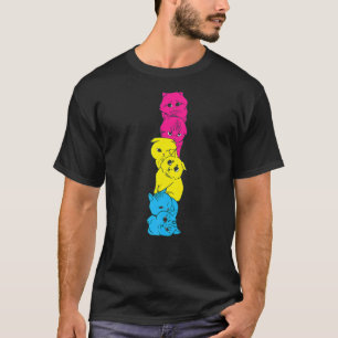 Camiseta Pansexual Gatos Pansexual Bandera Colores