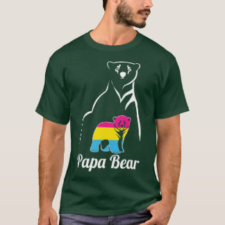 Camiseta Pansexual LGBT Papa oso Bandera del Orgullo Gótico