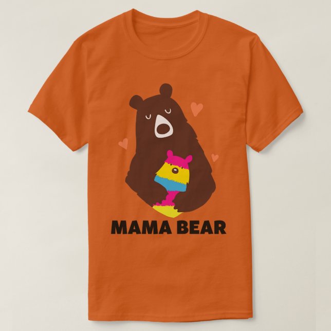 Camiseta Pansexual Mama Bear Pan Pride LGBT (Diseño del anverso)