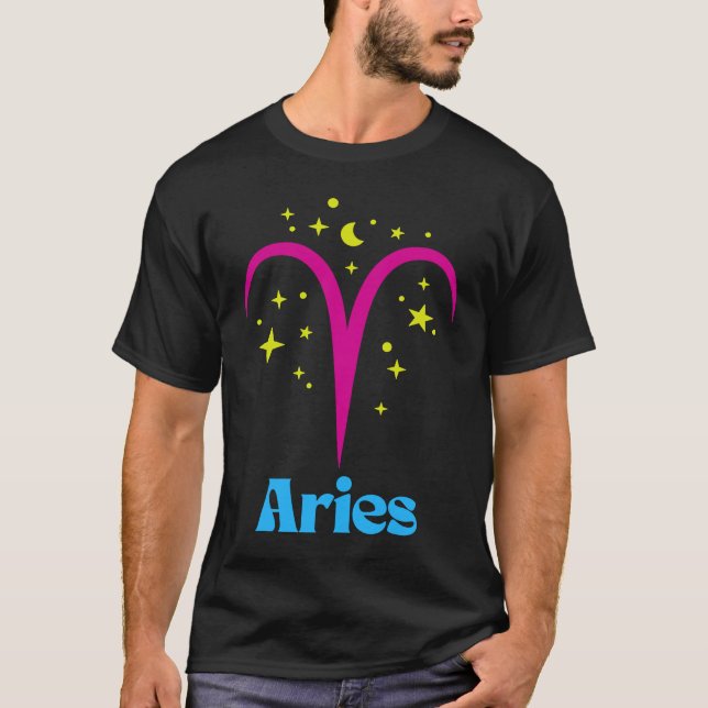 Camiseta Pansexual Pan Aries Zodiac Sign Astrology LGBTQ LG (Anverso)