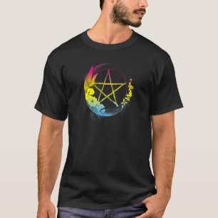 Camiseta Pansexual Pentagram Wiccan Pagan Pan Pride Boho Pe