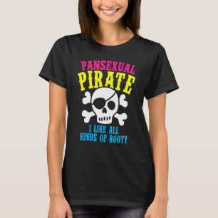 Camiseta Pansexual Pirata Booty Rainbow Ally LGBTQ Pride Co