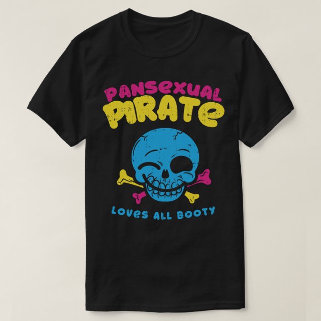 Camiseta Pansexual Pirate Ama a todos los humildes orgullo  (Diseño del anverso)