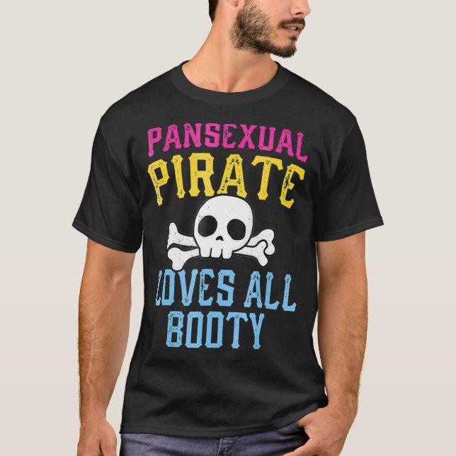 Camiseta Pansexual PIrate ama a todos los locos del orgullo (Anverso)