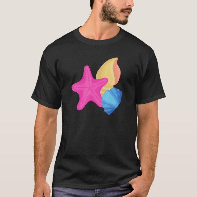 Camiseta Pansexual Pride Seashells LGBTQ Pan Flag  LGBTQIA+ (Anverso)
