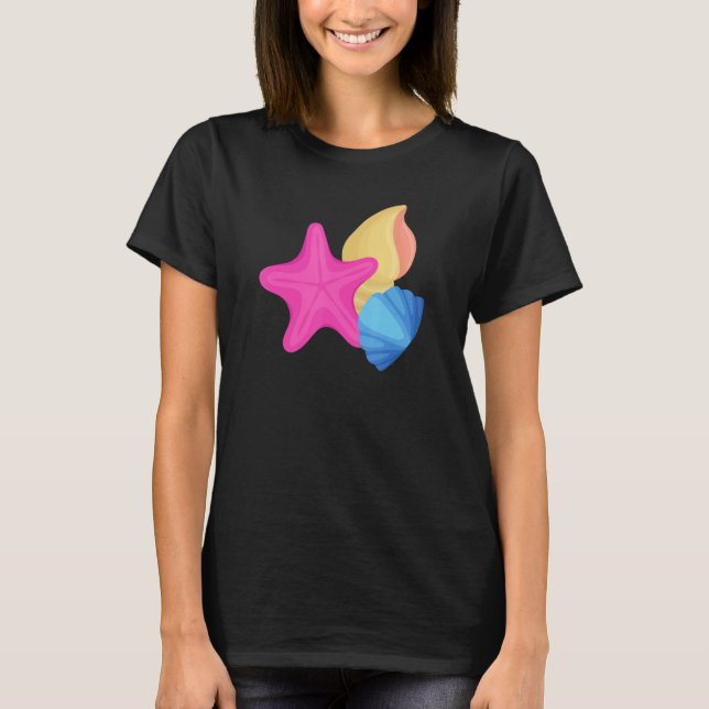 Camiseta Pansexual Pride Seashells LGBTQ Pan Flag  LGBTQIA+ (Anverso)