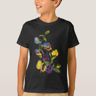 Camiseta Pansias bordadas de Art Nouveau