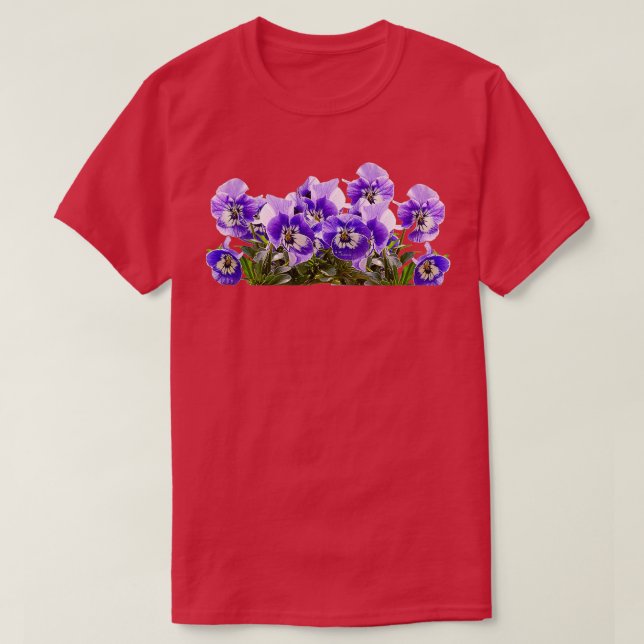 Camiseta Pansies para el Día de la Madre (Diseño del anverso)