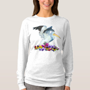 camiseta pansies y pelícanos