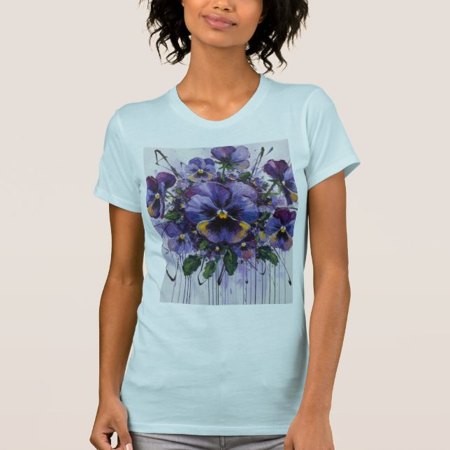 Camiseta Pansy Poem-Abstract Bloom (Anverso)