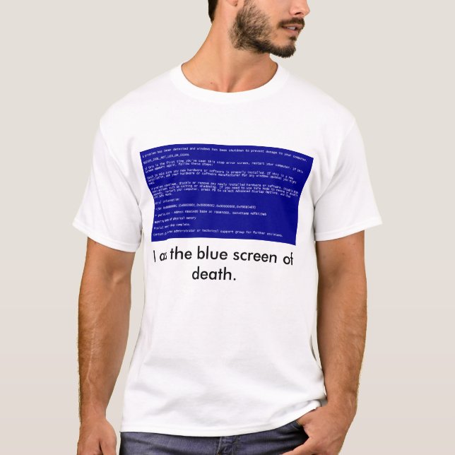 Camiseta Pantalla azul de la muerte (Anverso)