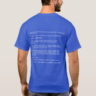 Camiseta Pantalla azul de la muerte - diseño trasero
