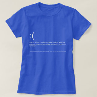 Camiseta Pantalla azul de Windows 10 de la muerte - diseño
