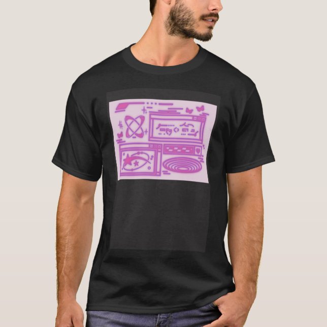 Camiseta Pantalla en el espacio del retro Y2K 90s de la sal (Anverso)