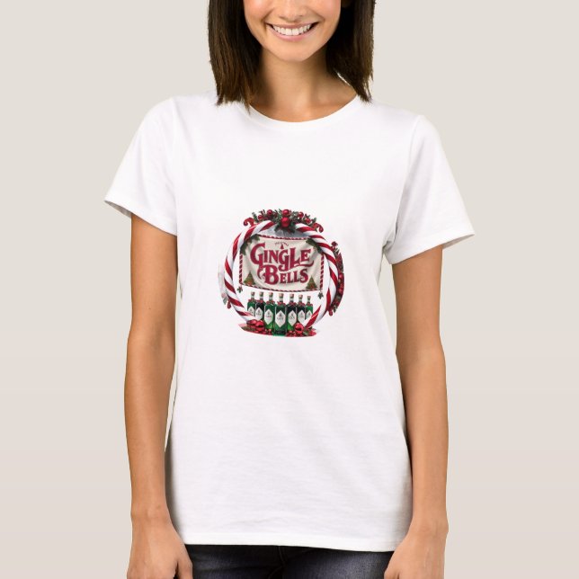 Camiseta Pantalla Gin para los Navidades de las campanas ge (Anverso)