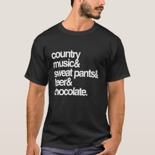 Camiseta Pantalones de sudor de música country cerveza y ch