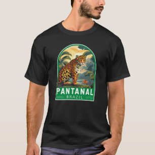 Camiseta Pantanal Brasil Jaguar Viaje Vintage