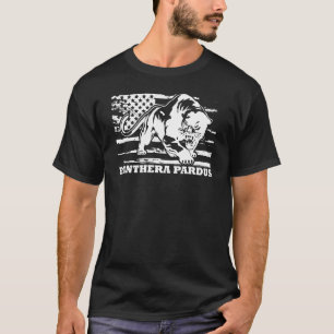Camiseta Pantera bandera de EE. UU. Pantera gato grande