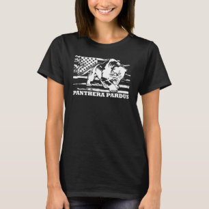 Camiseta Pantera bandera de EE. UU. Pantera gato grande