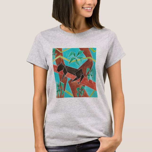 Camiseta Pantera de la selva Arte abstracto original (Anverso)