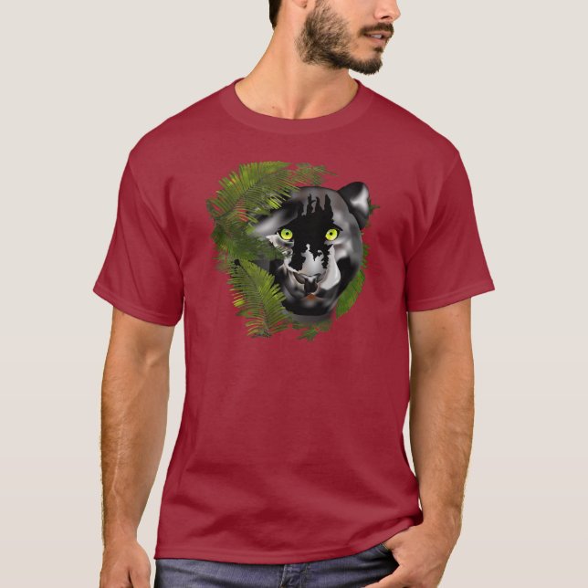 Camiseta Pantera entre el follaje (Anverso)