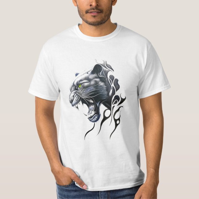 Camiseta Pantera Naturaleza animal salvaje Ilustracion arte (Anverso)