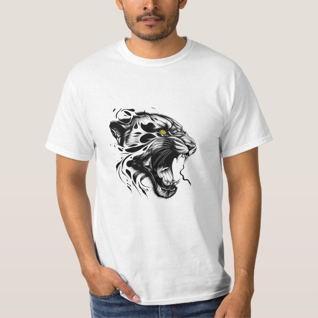 Camiseta Pantera Naturaleza animal salvaje Ilustracion arte (Anverso)