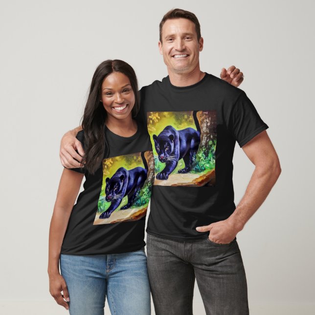 Camiseta Pantera negra (8) Gato salvaje (Unisexo)