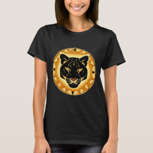 Camiseta Pantera Negra con Detalles Artísticos Intrincados