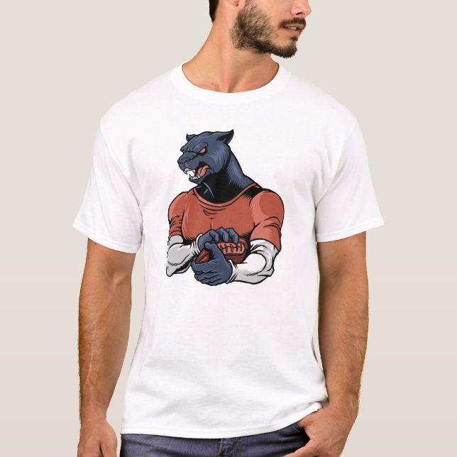 Camiseta Pantera negra con fútbol (Anverso)