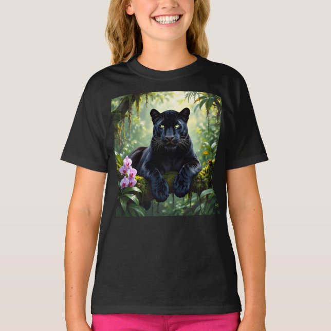 Camiseta Pantera negra en la selva (Anverso)