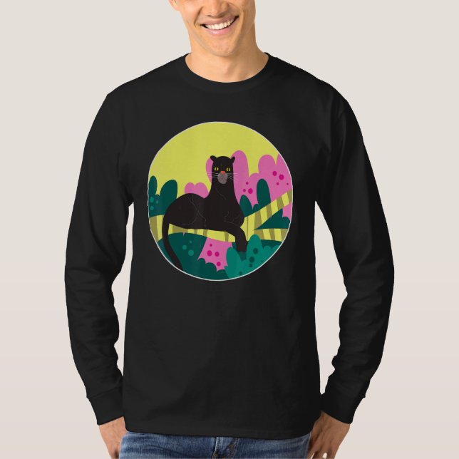 Camiseta Pantera Negra Gatos Animales Motif Big Cats Zoo An (Anverso)