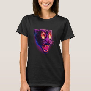Camiseta Pantera Negra Pop en Leopardo Jaguar Animal de Fue