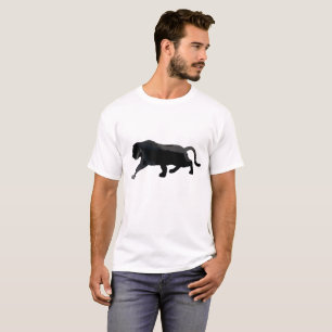 Camiseta Pantera Negra Resumen Arte Fluido Acuática Gato