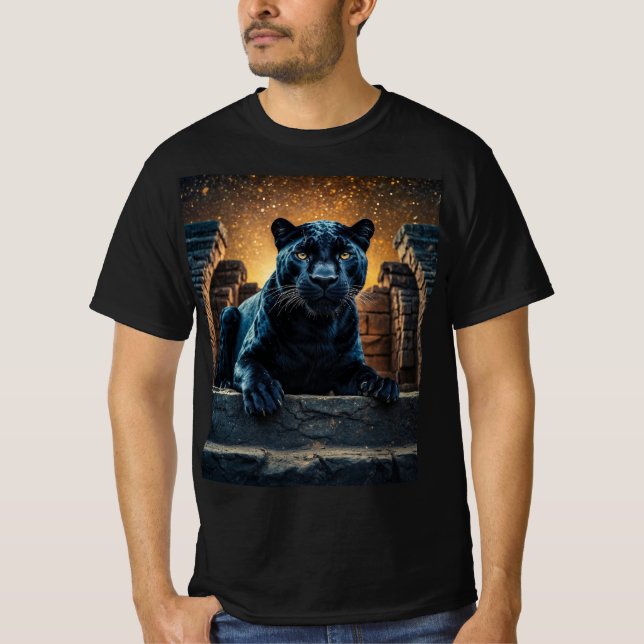 Camiseta Pantera negra y templo tailandés (Anverso)