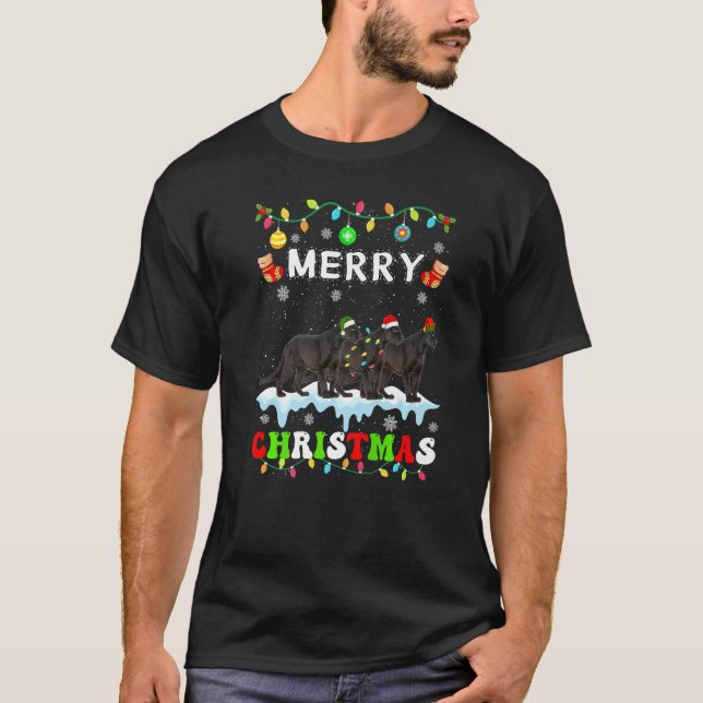 Camiseta Panther Christmas Squad Xmas Women Men Kids (Anverso)