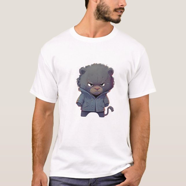 Camiseta Panther Cute Adorable Ilustracion humorístico (Anverso)