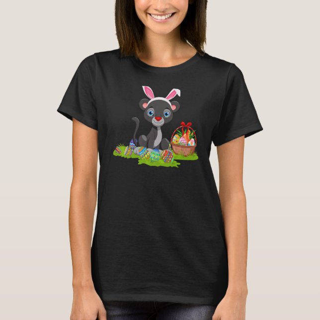 Camiseta Panther Easter Egg Huning Bunny Panther Easter Su (Anverso)
