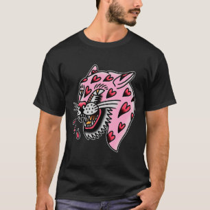 Camiseta Panther Rosa X Corazón Amor Tradicional Flash Prem