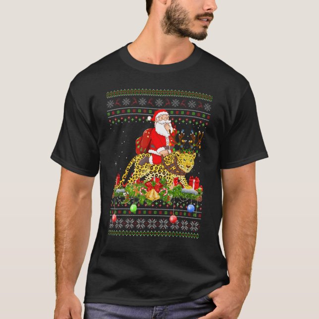 Camiseta Panther Ugly Santa Riding Panther Navidades (Anverso)