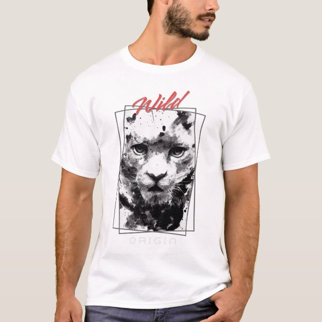 Camiseta Panther Wild Nature Free Spirit Art Brus (Anverso)