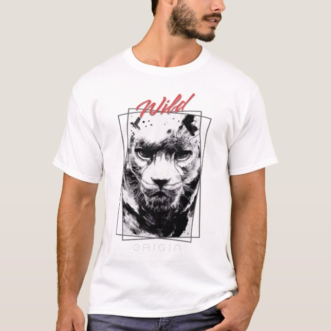 Camiseta Panther Wild Nature Free Spirit Art Brus (Anverso)