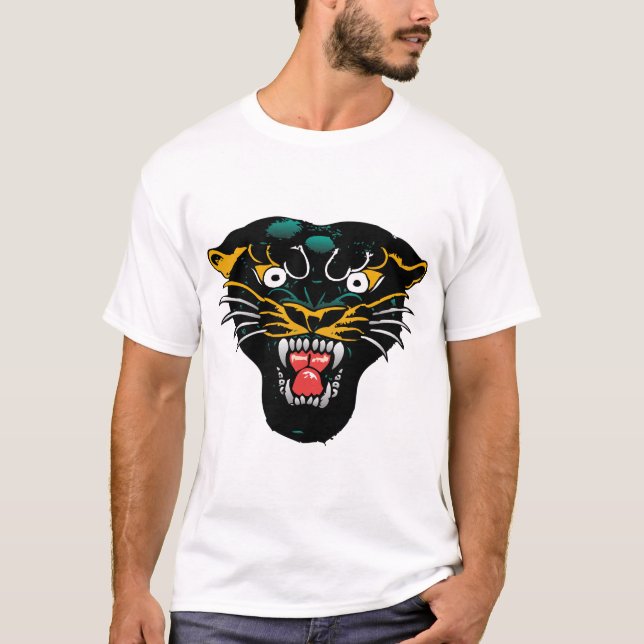 Camiseta panthere noire old school tattoo 311_M (Anverso)