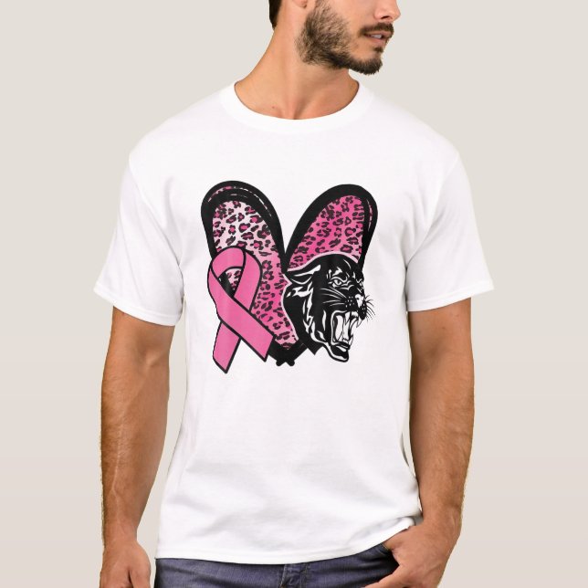 Camiseta Panthers Conciencia sobre el cáncer de mama Leopar (Anverso)