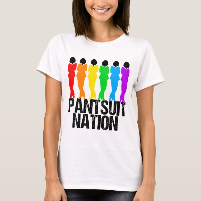 Camiseta Pantsuit Nation Rainbow Women (Anverso)