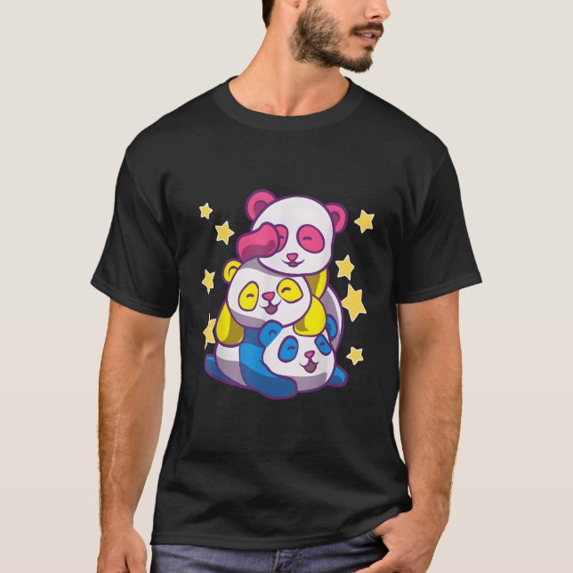 Camiseta Panual Kawaii Panda Bear Anime Pans (Anverso)